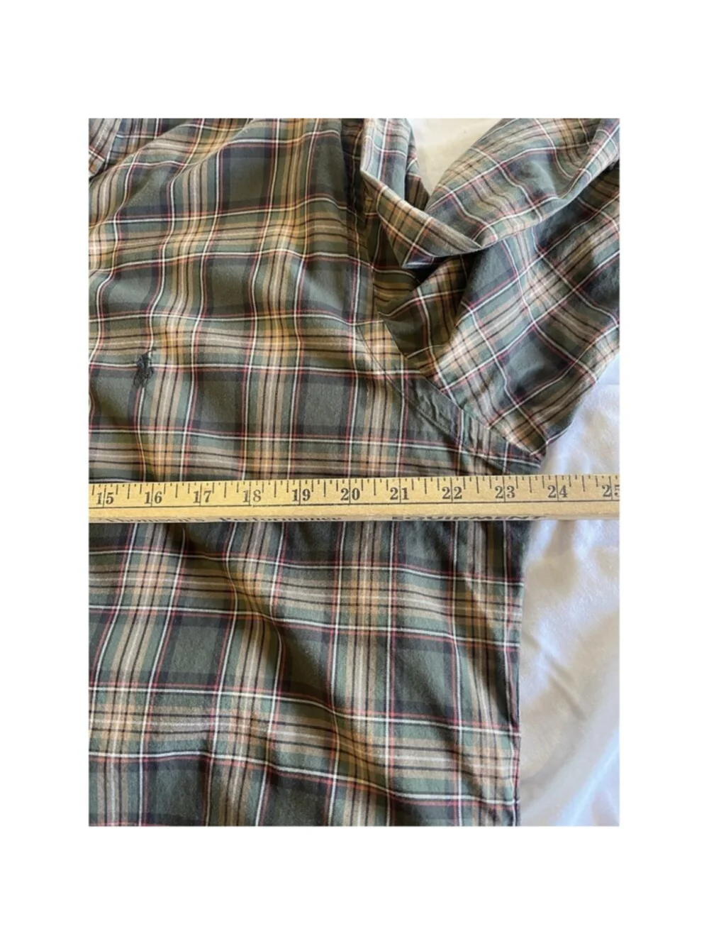 Polo Ralph Lauren Preppy Autumn Earthy Plaid Pony Button Up Long Sleeve L